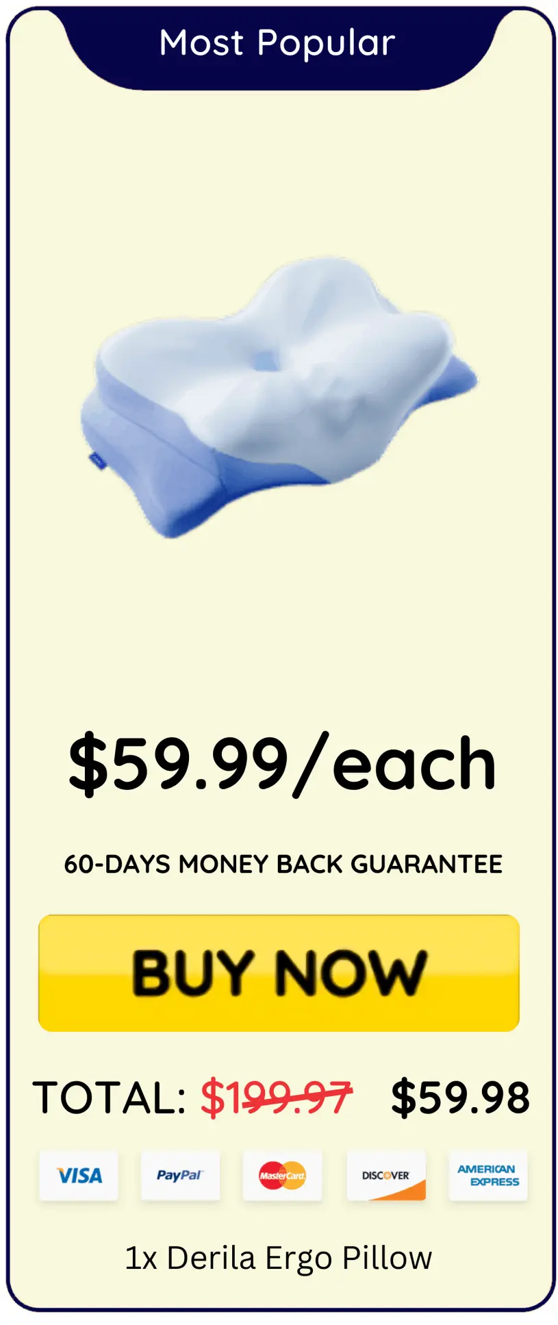 Derila Ergo 1 pillow